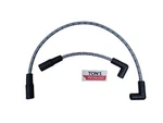 Harley Davidson Big Twin 99-17 Fxd Dyna Softail Spark Plug Wires Gray Bk Cloth. Fixed Price $28.00.