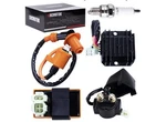 GY6 Ignition Coil Voltage Regulator Solenoid Relay Pin Cdi Box Spark Plug Kit. Fixed Price $19.99.