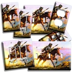 Native American Indian Chief Warrior On Horse Light Switch Outlet Plates Decor. Fixed Price $19.79.