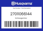 Husqvarna Genuine Schlossgarnitur - 27011066144. Fixed Price $414.10.