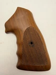 Left Side: Jay Scott Wood Mahogany Grip S&w K Frame Square Butt Combat Finger. Fixed Price $19.95.
