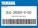 Yamaha Genuine Throttle Cable Assy 3UL-26301-11-00. Fixed Price $47.54.