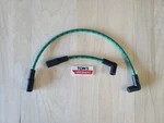 Harley Davidson Big Twin 99-17 Fxd Dyna Softail Spark Plug Wires Green Bk Cloth. Fixed Price $28.00.