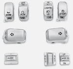 96-13 Harley-davidson Flht Oem Chrome Switch Keycap Kit 71816-09. Fixed Price $50.77.