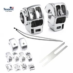 Chrome Switch Housings Caps Set Compatible With Harley Davidson Electra Glide. Fixed Price $67.50.