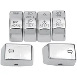 Drag Specialties 0616-0190 Chrome Switch Button Covers Dyna Softail Sportster. Fixed Price $39.95.