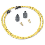 Vintage Rajah Yellow Black Red 7MM Cloth Spark Plug Wire Sets Harley Sportster. Fixed Price $24.95.