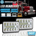 4X6" Chrome Led Headlights Hi-lo Beam Drl Turn Signal Kit For Western Star 4900. Fixed Price $45.99.