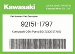 Kawasaki Genuine Bolt,side Stand 92151-1797. Fixed Price $10.02.