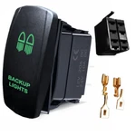 Adrenaline Cycles Dual Led Backup Light Green Rocker Switch #acblg. Fixed Price $9.99.
