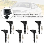 6X Ignition Coils +spark Plugs UF535 For Mercedes-benz C230 C300 ML350 R350 Us. Fixed Price $109.68.