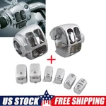 For Harley Softail Custom 96-10 Chrome Hand Control Switch Housing Button Caps. Fixed Price $44.32.