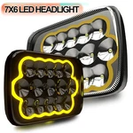 2PCS 7X6" Led Headlight Halo Drl Turn Signal For Jeep Wrangler Yj Cherokee Xj Mj. Fixed Price $59.99.