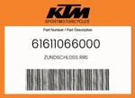 Ktm Genuine Zundschloss Rrs - 61611066000. Fixed Price $528.45.