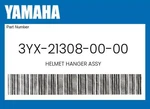Yamaha Genuine Helmet Hanger Assy 3YX-21308-00-00. Fixed Price $61.19.
