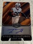 Tre Tucker Auto /10 2023 Plates & Patches Steel Signatures Raiders Rookie. Fixed Price $69.00.