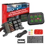 6-GANG Switch Panel Relay Automatic Dimmable Circuit Control Box Car Marine 12V. Fixed Price $76.98.