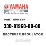 Yamaha Genuine Oem Parts Rectifier Regulator 33D-81960-00-00 For YZ450F. Fixed Price $114.55.