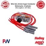 Msd 8.5MM Super Conductor Spark Plug Wire Set Universal, 4 Cyl, Multi-angle, Red. Fixed Price $155.27.