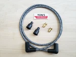 48" Classic Vintage Braided Cloth Gray Black Spark Plug Wire 7MM Harley Bobber. Fixed Price $19.98.