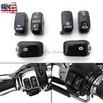 6XBLACK Hand Control Switch Cap Button Kit Fit For Harley Softail Sportster Dyna. Fixed Price $15.54.