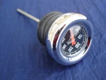 Black Oil Temp Gage For Harley Big Twin Xl Flt Tank Replaces Oe # 62666-87T. Fixed Price $21.95.