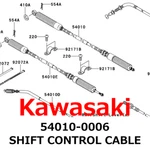 New Kawasaki Genuine 2003-2013 Mule Shift Control Cable 54010-0006. Fixed Price $157.99.
