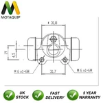Wheel Brake Cylinder Rear Motaquip Fits Renault Clio 1998-. Fixed Price $19.90.
