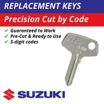 Suzuki Motorcycle Replacement Key 5-DIGIT Codes 13111-14444. Fixed Price $11.99.