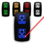 Custom Switch On-off-on Etched Rocker 7 Pin Dual Function (5 Colors). Fixed Price $21.95.