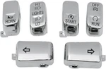 Chrome Switch Button Covers Caps For Harley Softail Dyna Sportster 96-13. Fixed Price $43.21.
