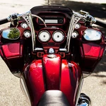 Chrome 12" Pre-wired Ape Hanger Handlebars For Harley 2008-2013 Road Glide Fltr. Fixed Price $158.99.