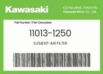 Kawasaki Genuine Element-air Filter 11013-1250. Fixed Price $33.68.