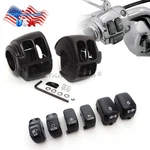 Switch Housing Cover &10PCS Hand Control Button Cap For Harley Touring Road King. Fixed Price $38.94.