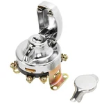 Chrome 6 Post Ignition Key Switch Harley-davidson 71501-73A Flh Fxst Flst. Fixed Price $46.16.