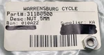 Kawasaki Nut-hex New Replaces 311B0500, 310B0500. Fixed Price $8.50.