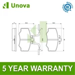 Brake Pads Set Front Unova Fits Alfa Romeo 33 1.2 1.4 1.5 1.7 + Other Models. Fixed Price $45.60.